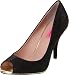 Betsey Johnson Women's Ponzay Open-Toe Pump,Black Leather,8.5 M US Betsey Johnson Women's Ponzay Open-Toe Pump,Black Leather,8.5 M US