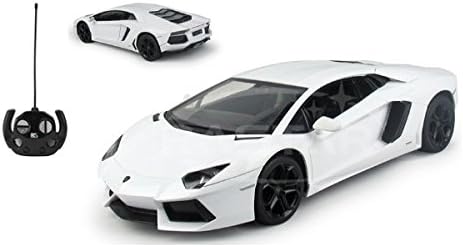 XTR Toys Showcase Select Matte White Radio Control R/C Lamborghini Aventador Models Car Vehicle Hobby Full Function Electric 1:14 Scale Ready to Run RTR 40MHz