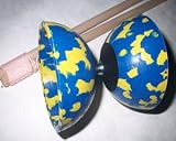 Diabolo Harlekin Medium 2-farbig blau/gelb(Inkl.Stbe/Schnur)