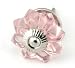 Pink Clear Glass Cabinet Drawer Knobs (12pc) Cupboard Pulls & Handles ~ IK64 Vintage Decor Pink Glass Melon Knobs with Polished Nickel Hardware for Cabinets, Dresser, Kitchen Cabinets and Cupboards
