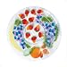 Fusion Art Glass 13-Inch Chip and Dip Bowl with Fruit Medley Design