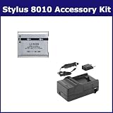 Olympus Stylus Tough 8010 Digital Camera Accessory Kit includes: SDLI50B Battery, SDM-192 Charger
