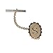 Jaymar Mens Oval Initial Tie Tack in Gold, Gold M
