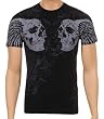 "Ring of Fire" Two Face to Face Skulls 100% Cotton Adult T-Shirt