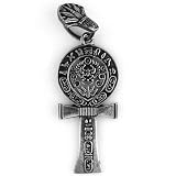 Egyptian Jewelry Silver Hieroglphic Ankh of Life Pendant