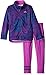 adidas Little Girls' Fashion Tricot Jacket and Pant Set, Speed Heather Print, 5
