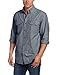 Carhartt Men's Long Sleeve Lightweight Button Front Relaxed Fit Shirt,Denim Blue Chambray,XX-Large Tall