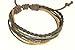 Brown Black Leather Strap Surf Wristband Bracelet Coloured Cords