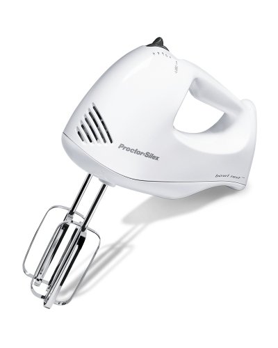 Proctor Silex 62535 Bowl Rest 5-Speed Mixer, White
