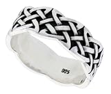 Gent's 5/16 (8 mm) Sterling Silver Celtic Knot Band