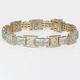 Gents Diamond Bracelet in 14k Gold