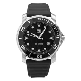 ESQ by Movado Men's Submersible Black Rubber Strap Watch #07301137