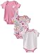 Babyworks Baby-Girls Newborn 3 Piece Set Creepers Bodysuit, Pink, 3-6 Months