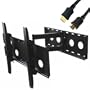 VideoSecu TV Wall Mount for 32" - 55" LCD LED Plasma TV, Full Motion Swivel Tilting Mount with 27" Pullout Articulating Arm Loading up to 180 lbs Free HDMI Cable MP27B W13