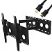 VideoSecu TV Wall Mount for Mid to Large Size LCD LED Plasma TV, Full Motion Swivel Tilting Mount with 27" Pullout Articulating Arm Loading up to 180 lbs Free HDMI Cable MP27B W13