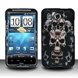 ANCIENT SKULLS Hard Rubber Feel Plastic Design Case for HTC Inspire 4G / De ....