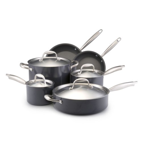 Anolon Titanium NonStick Dishwasher Safe 10-Piece Cookware Set
