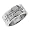 Platinum over sterling silver HAPPINESS ring band