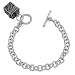Sterling Silver Treasure Chest Charm Toggle title=