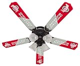 Ohio State OSU Buckeyes 42 CEILING FAN W/LIGHT & 4 BLADES