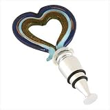 Art Glass Open Heart Wine Bottle Storage Saver Stop