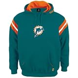 Miami Dolphins Gridiron Charcoal Hoodie, Large