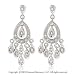 Diamond Pave 14K White Gold Chandelier Earrings