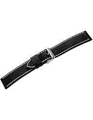 Genuine Swiss Army Chrono Classic Black Leather Strap with White Stitching