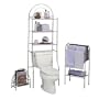 Zenith Products BBN25 Bath-In-A-Box Three-Piece Bathroom Shelving Combo Kit, Pearl Nickel