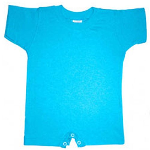 Rabbit Skins Infant 5.5 oz. T-Shirt Romper, Turquoise, 6MOS