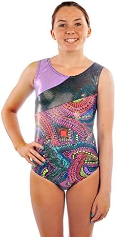 Lizatards Leotard Stained Glass - Big Girl's L (10-12)