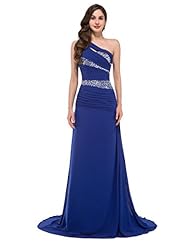 Chiffon One Shoulder Pleated Lace-Up Sequined Cocktail Evening Dress/Homecoming Dress/Bridesmaid Dress/Pageant Dress/Prom Dress/Party Dress/Wedding Dress 