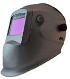 Rhino GIANT LENS Auto Darkening Welding Helmet Hood Mask - Battery and Solar Combo - Silver RH18