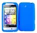 HTC Salsa Deluxe Silicone Skin, Blue Jelly Silicon Case, Cover ,Faceplate, SnapOn, Protector
