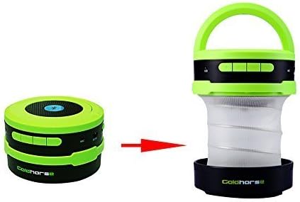 Goldhorse Portable Scalable Rechargeable Wireless Bluetooth Speaker,with Phone Hands-free /LED Lamp Mp3 Player for Outdoor Camping Cycling
