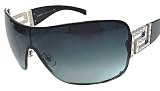 Versace Sunglasses - 2072B / Frame: Black w/ Sliver Logo Lens: Grey Gradient