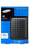 Samsung HX-M500UAB M2 Portable 500GB externe Festplatte (6,3 cm (2,5 Zoll), 5400 rpm, 12 ms, 8MB Cache, USB 2.0) braun schwarz