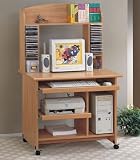 Review The Furniture Source  / Natural Finish COMPUTER DESK / WORKSTATION With Hutch and CD storage