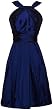 Taffeta Halter Bridesmaid Dress Prom Party Formal Gown Knee-Length