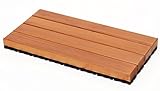 ウッドデッキ匠・樹脂ジョイント付・30cm×60cm×高さ5cm：6枚セット（色：チーク）
