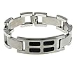 Stainless Steel Bracelet with carbon fiber - Length: 8.5", Width: 15mm