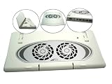 Notebook Laptop Plastic Portable Foldable/Convertible Cooler Pad Stand with 2 Fans Bulit in USB hub for Apple Mac