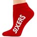 Philadelphia 76ers Ladies Red Solid Color Ankle Socks