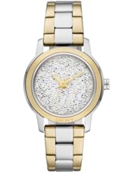 DKNY 3-Hand Pave Crystal Two-Tone Womens watch #NY8775