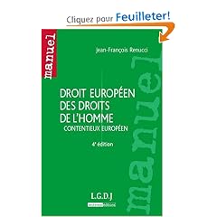 Droit europ�en des droits de l'homme : Contentieux europ�en