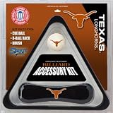 Texas Longhorns Billiard Accessories Kit - includes Triangle Rack, Cue Ball and Brush