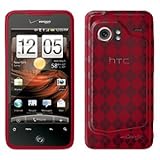 Red Cruzer Argyle High Gloss TPU Soft Gel Skin Case - For HTC DROID Incredi ....