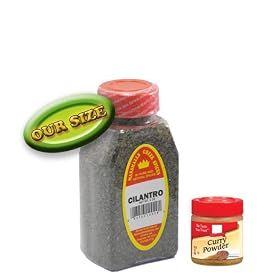 CILANTRO FRESHLY PACKED IN LARGE JARS, spices, herbs, seasonings