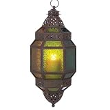 Large Moroccan Garden Hanging Lantern Candle Holder