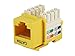 Monoprice Cat5E Punch Down Keystone Jack, Yellow (105377)